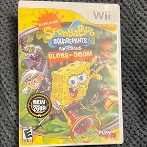 SpongeBob SquarePants: Globs of Doom Wii Game - Vibrant Yellow and Green